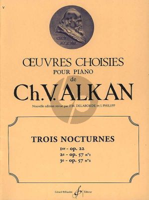 Alkan 3 Nocturnes Op.22 , Op.57 No.1-2 Piano