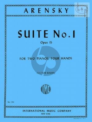 Suite No.1 Op.15 2 Piano's (set of 2 copies)