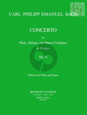 Concerto D-major WQ.13 (Flute-Strings-Bc) (piano red.)