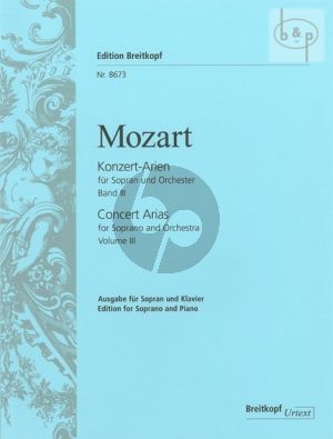 Konzert Arien Vol.3 ((KV 418 bis zum KV 583) (Sopran-Orch.)