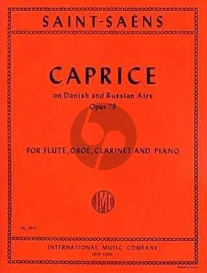 Saint-Saens Caprice on Danish and Russian Airs Op.79 Flute-Oboe-Clarinet [Bb] and Piano (Score/Parts)