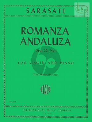 Romanza Andaluza Op.22 No.1 Violin and Piano