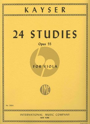 Kayser 24 Studies Op.55 Viola (IMC)