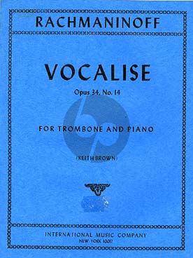 Rachmaninoff Vocalise Op.34 No.14 Trombone-Piano (Keith Brown)