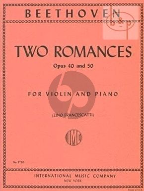 2 Romances Op.40 - 50 for Violin and Piano