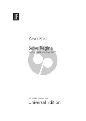 Part Salve Regina (2001) SATB-Orgel Chorpartitur