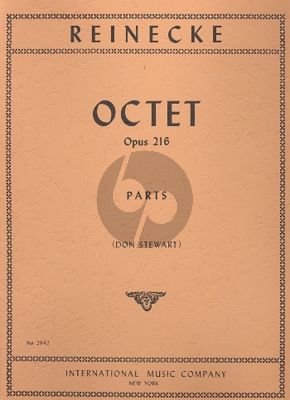 Reinecke Octet Op. 216 Flute, Oboe, 2 Clarinets, 2 Horns and 2 Bassoons (Parts) (Don Stewart)