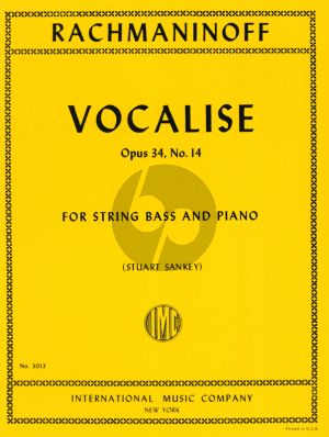 Rachmaninoff Vocalise Op.34 No.14 Double Bass and Piano (Stuart Sankey) (solo tuning)