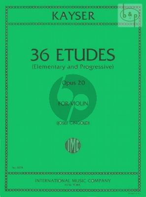 36 Studies Op.20 Violin