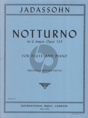 Jadassohn Notturno G-major Op.133 for Flute and Piano (Brooks de Wetter Smith)
