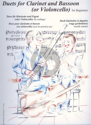 Album Duets for Clarinet and Bassoon[Cello] for Beginners (edited by Eva and Peter Perenyi) (Grade 1 - 2)