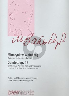 Weinberg Piano Quintet Op.18 (1944) 2 Vi.-Va.-Vc.-Piano (Score/Parts)