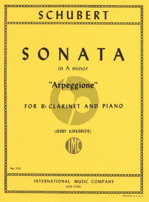 Schubert Sonate Arpeggione a-minor D.821 Clarinet and Piano (transcr,. by Jerry Kirkbride)