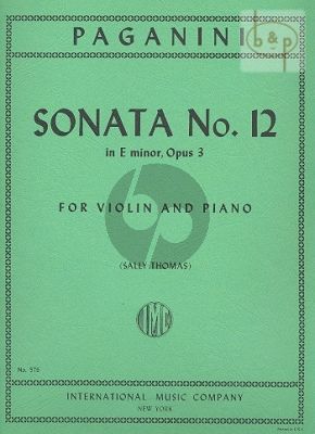 Sonata Op.3 No.12 e-minor