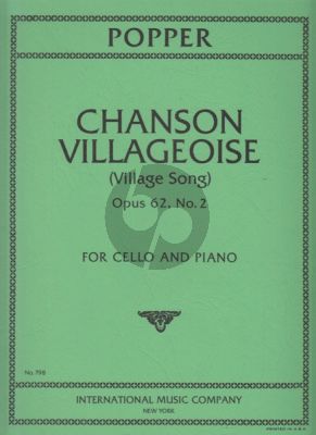 Popper Chanson Villageoise Op.62 No.2 Violoncello-Piano