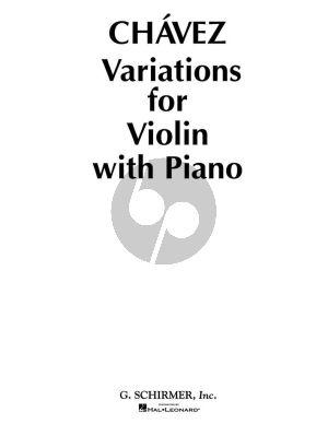 Chavez Variations for Violin and Piano