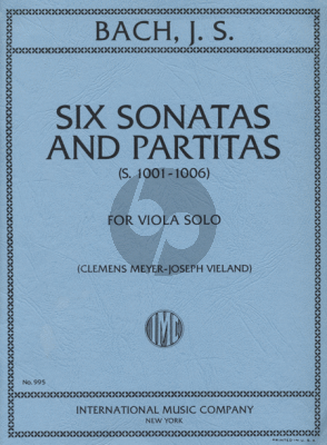 Bach 6 Sonatas and Partitas BWV 1001 - 1006) (Clemens Meyer and Joseph Vieland)