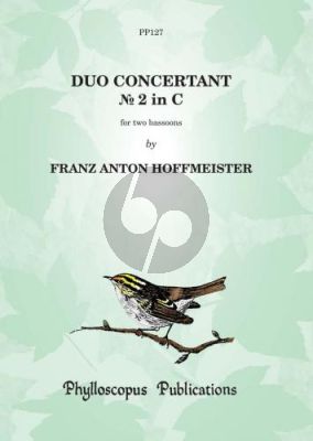 Hoffmeister Duo Concertant No.2 C-major 2 Bassoons (2 Scores) (edited by C.M.M. Nex and F.H. Nex)