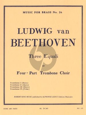 Beethoven 3 Equali for 4 Trombones (Score/Parts)