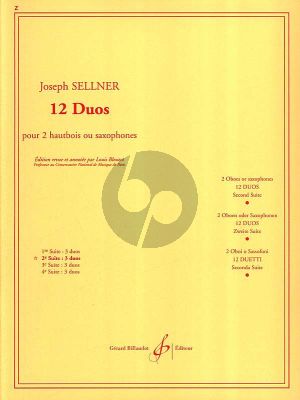 Sellner 12 Duos Vol.2 (No.4-6) 2 Oboes or Saxophones (Louis Bleuzet) (Moyen-Superieur)