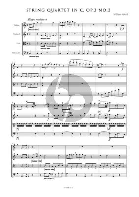 Shield String Quartet C-major Op.3 No.3 (Score) (edited by Robert Hoskins)