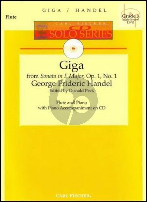 Giga (from Sonata Op.1 No.1) (Flute-Piano) (Bk-Cd)