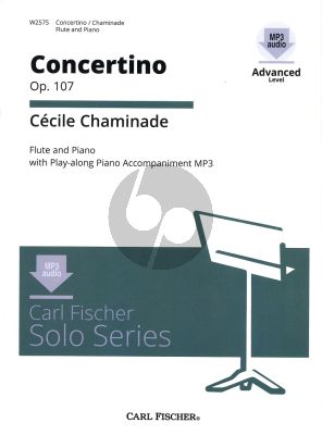 Chaminade Concertino for Flute Solopart and Audio online with Piano Accompaniment (Grade 4 - 5 Artisan Level)
