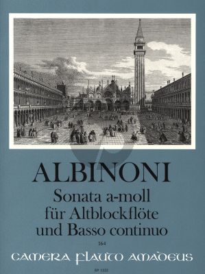 Albinoni Sonate a-moll fur Alblockflote und Bc (Herausgegeben von Harry Joelson)