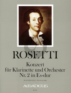Rosetti Concerto No.2 Es-dur (Murray RWV C63) Klarinette-Orchester (KA) (Johannes Moesus)