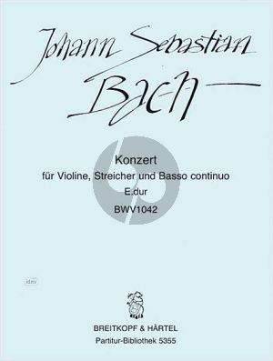 Bach Konzert E-dur BWV 1042 Violine-Orch. Partitur (Klaus Hofmann)