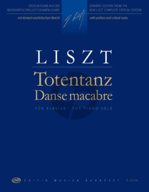 Liszt Totentanz (Danse Macabre) Piano solo (R 188, SW/SH 525, NG2 A62)