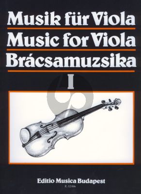 Album Music for Viola Vol.1 for Viola and Piano (from Bach to Stamitz) (Edited and published by Szeredi-Saupe Gusztav)