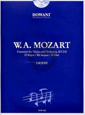 Mozart Concerto No.4 D-major KV 218 Violin and Orchestra (piano red.) (Bk-Cd) (Dowani 3 Tempi Play-Along)