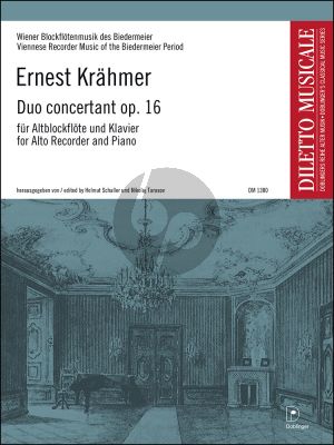 Krahmer Duo Concertant Op. 16 Altblockflote und Klavier (Helmut Schaller und Nicolai Tarasov)