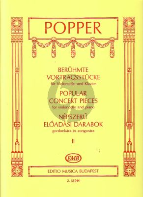 Popper Popular Concert Pieces Vol.2 for Violoncello-Piano (edited A.Pejtsik)