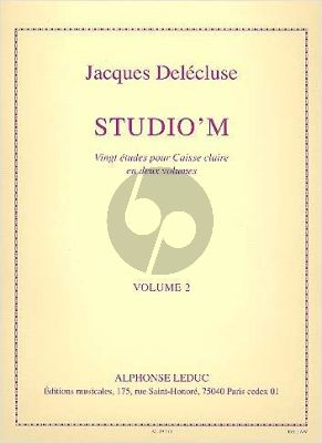 Delecluse Studio 'M Vol.2 (20 Etudes Caisse Claire)