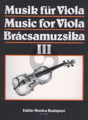 Album Music for Viola Vol.3 for Viola and Piano (Edited and published by Szeredi-Saupe Gusztav)