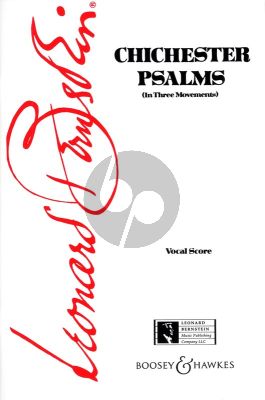 Bernstein Chichester Psalms (Boy Solo-Mixed [or Male] Choir- Orchestra) Vocal Score (Hebrew Translation)