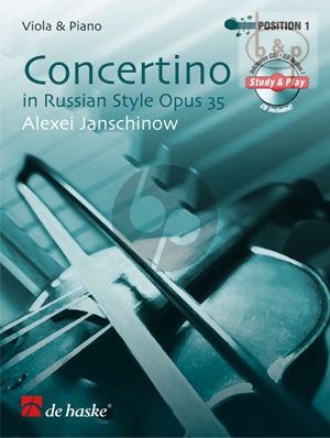 Concertino in Russian Style Op.35 for Viola and Piano Book with Cd