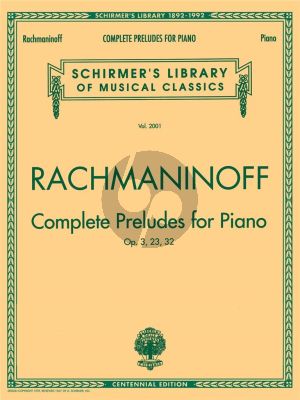 Rachmaninoff Preludes Complete Op.23 - 32 and Op.3 No.2 (Schirmer)
