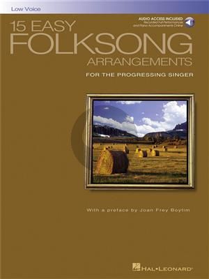 15 Easy Folksong Arrangements for low voice and piano
