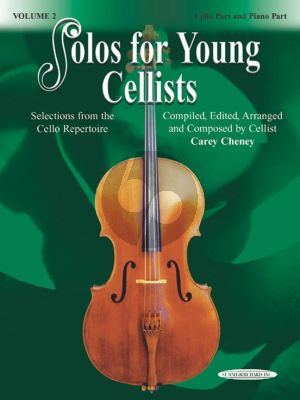 Album Solos for Young Cellists Vol.2 Cello Book with Piano Accompaniments (Compiled, ed., arr., and composed by Carey Cheney)