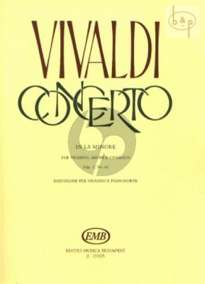 Concerto a-minor Op. 3 No. 6 RV 356 Violin-Strings and Bc