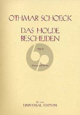 Scheock Das Holde Bescheiden Op.62 Vol.2 Gesang-Klavier (Eduard Möricke)