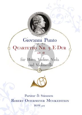 Punto Quartett No. 3 Op.18 E-Dur für Horn, Violine, Viola und Cello (Part./Stimmen)