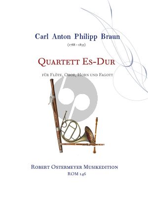 Braun Quartett Es-dur Flöte-Oboe-Horn-Fagott (Part./Stimmen)