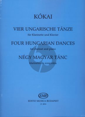 Kokai 4 Hungarian Dances for Clarinet and Piano