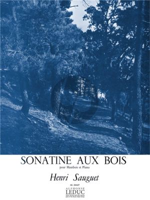 Sauguet Sonatine aux Bois pour Hautbois et Piano