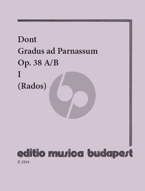 Dont Gradus ad Parnassum Op.38 A/B Vol.1 for Violin (Intermediate Exercises with 2nd. violin) (Explanations and Fingering by Dezso Rados)
