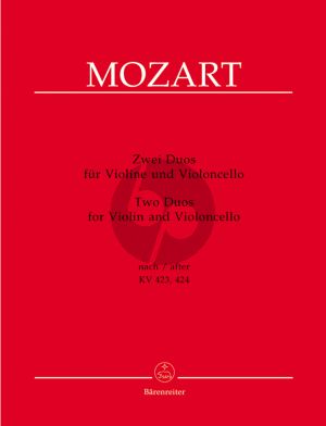 Mozart Duos KV 423 - 424 Violine und Violoncello (nach Duos für Violine und Viola) (Dietrich Berke)